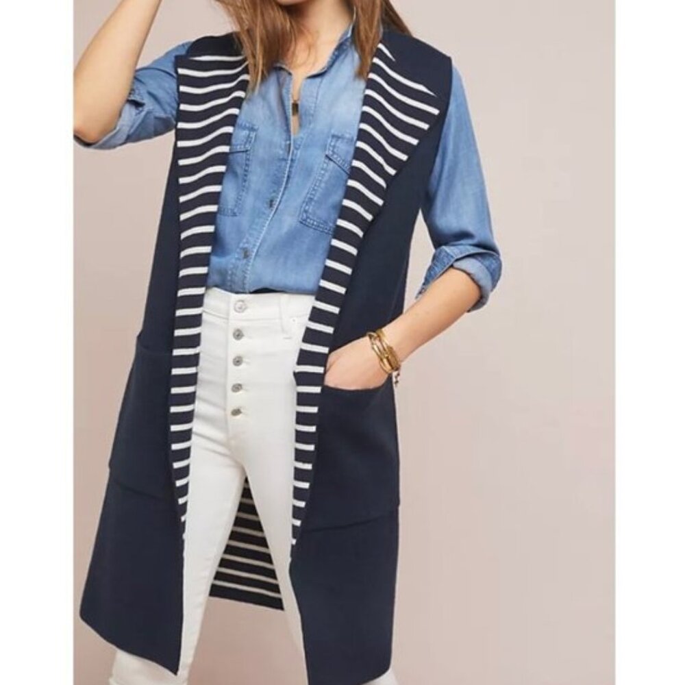 Anthropologie Moth Longline Sweater Vest